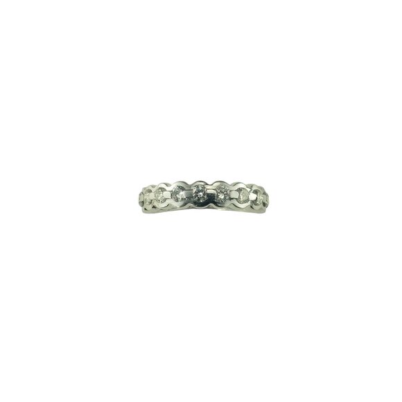 18 Karat White Gold Diamond Band Ring Size 6.75 #19488 - Picture 2 of 9